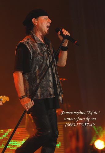Фото Клауса Майне, группа Scorpions на концерте в Днепропетровске