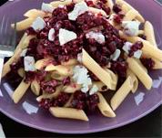 Пісні страви італійської кухні. Закуски.
Пінне з буряковим соусом